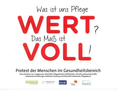 Pflege wird laut! – Kampagne „WertVoll – 5 nach 12“