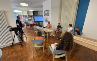 Ankunft der Kinder des Ferienspaßprogrammes