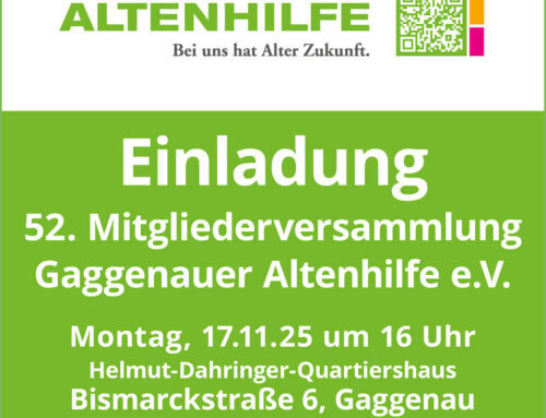 Mitgliederversammlung des Gaggenauer Altenhilfe Vereins