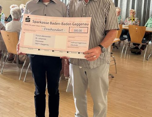 Zuwendung der Stiftung Gaggenauer Altenhilfe: Forum Älterwerden erhält 300 Euro